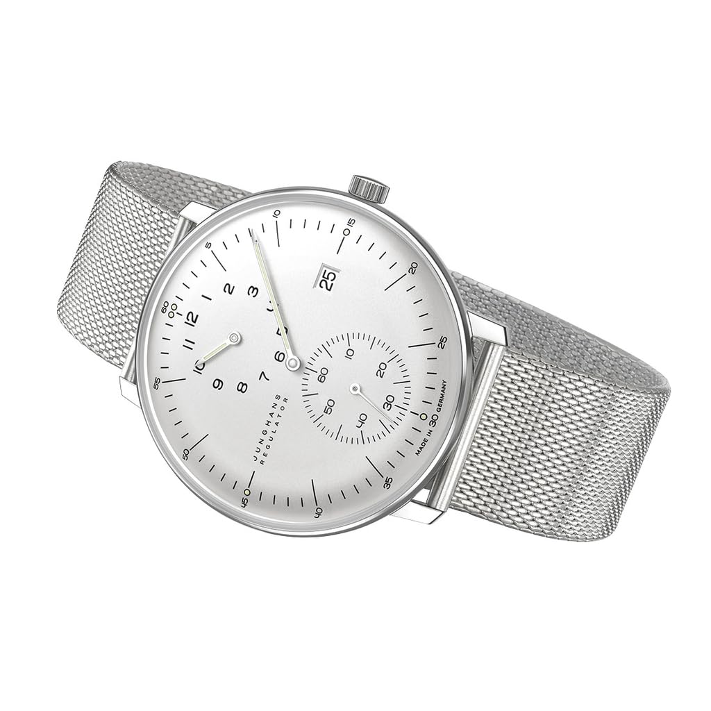 JUNGHANS max Bill Herrenuhr Regulator mit Milanaiseband 27/4492.46
