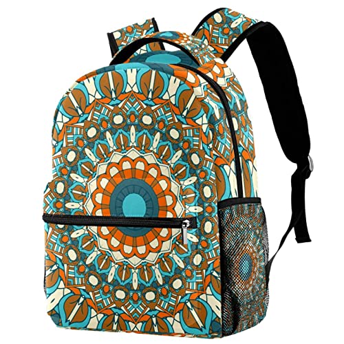 Sac à dos de voyage au motif mandala abstrait pour filles et garçons