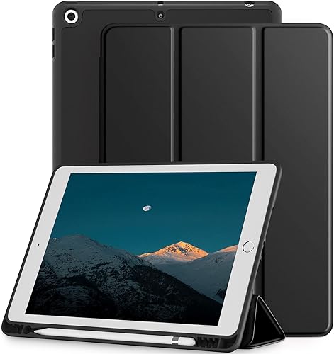 Mastten - Funda compatible con iPad de 8 y 7 generación, 2020  2019, funda para iPad con soporte para lápiz, TPU de alta calidad, función atril,