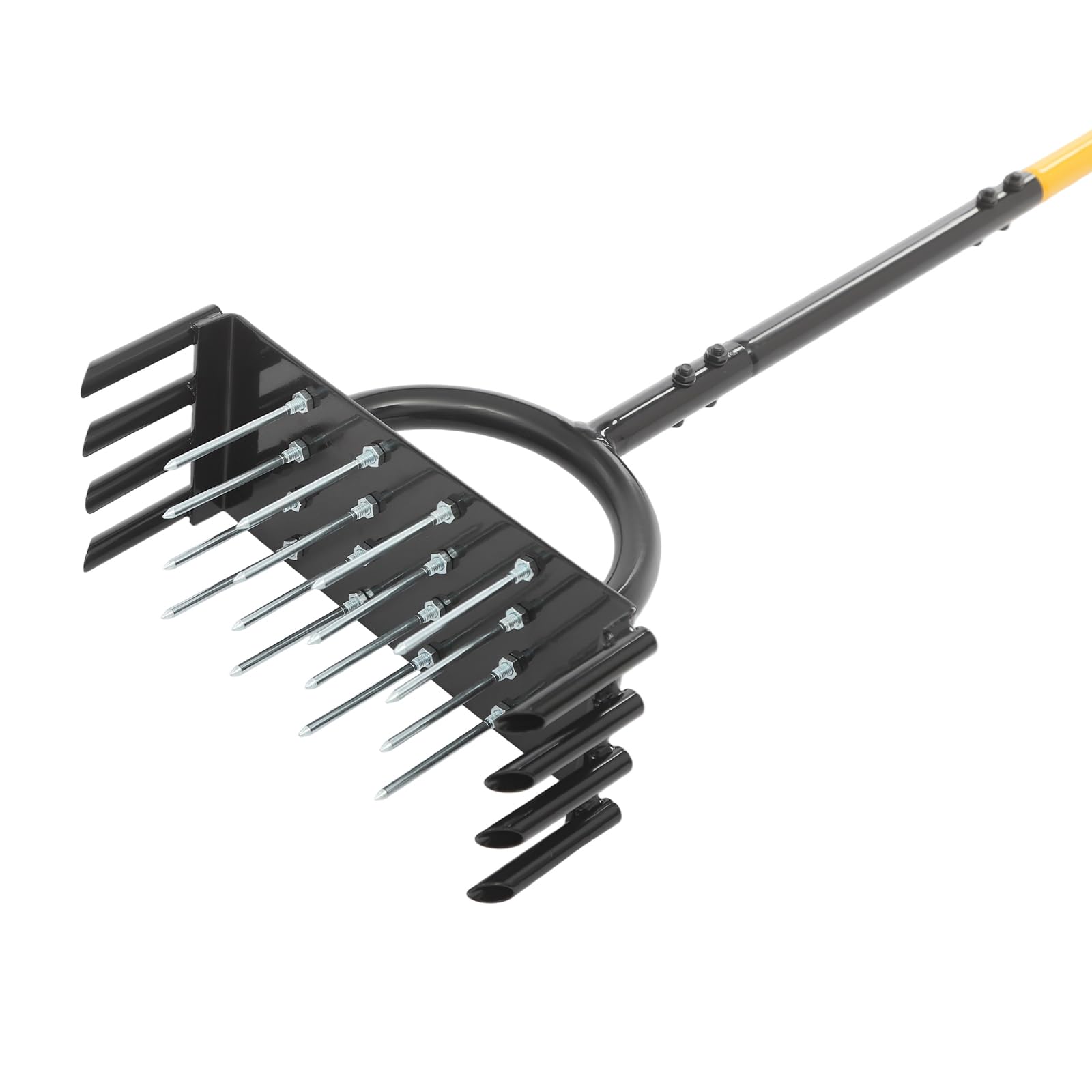 Aireador manual 2 en 1 para césped, aireador para césped, aireador con 16 puntas, 8 núcleos, escarificador manual, escarificador, pájaro carpintero para césped, airear el cuidado del césped