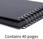 DIY Black Page Photo Album with Bowknot Ribbon, A5 Handmade Scrapbook, 40 Pages Small Memory Book for Wedding Anniversary Family Travel Birthday Photo Collection