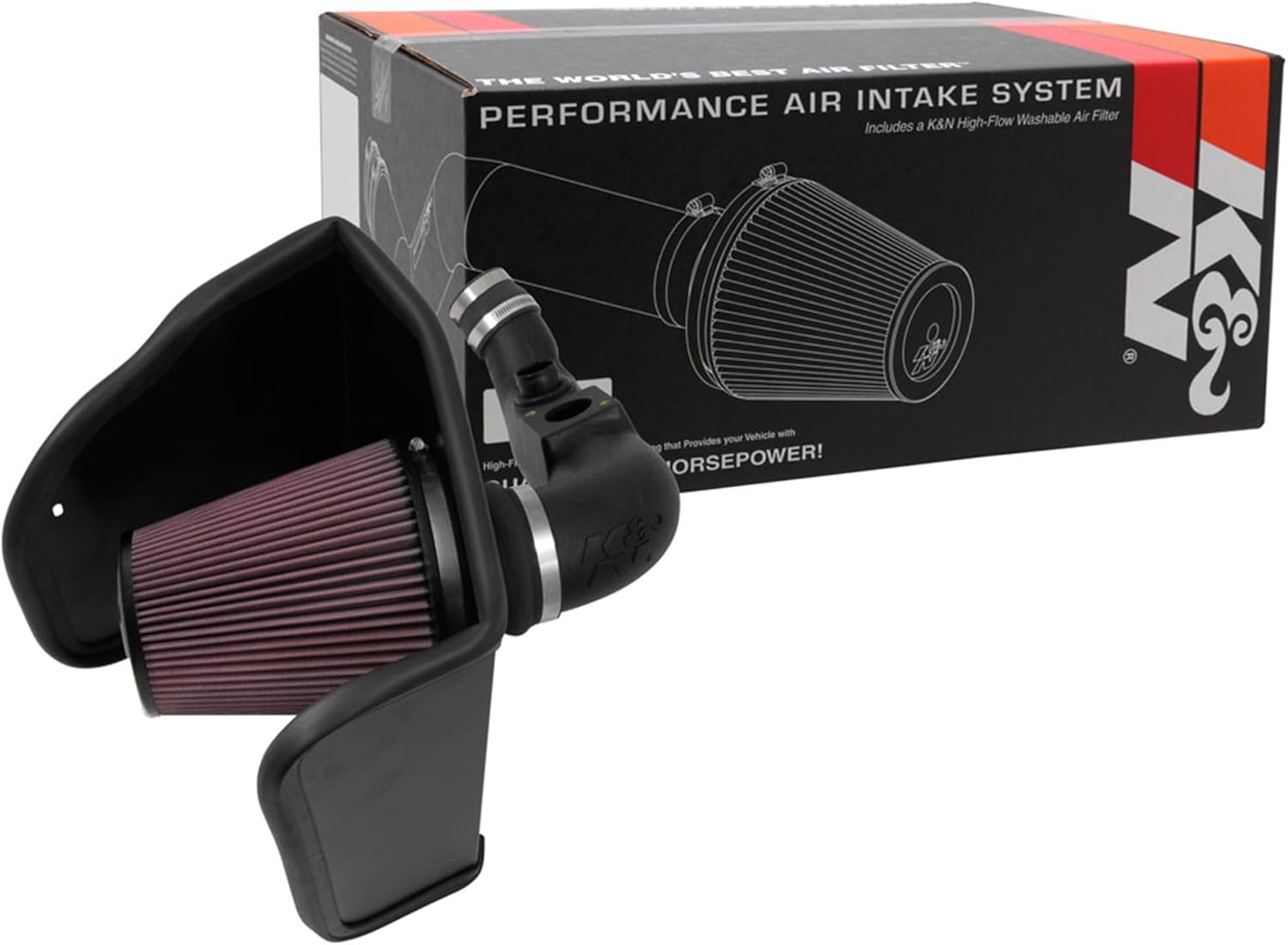 K&N Cold Air Intake System: High-Flow Air-Filter, Increase Performance & Horsepower: Compatible with 2016-2020 CHEVROLET Colorado; 2016-2020 GMC Canyon, 63-3095