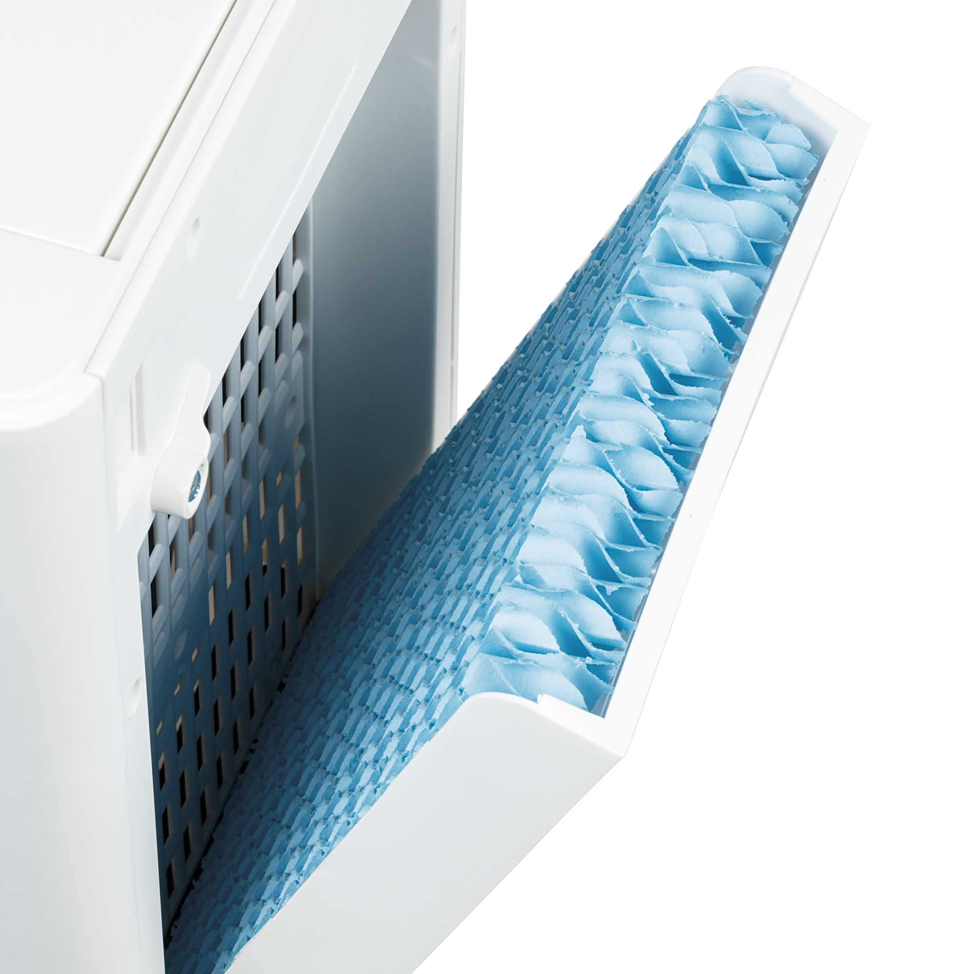 JATA JVAC2003 - Climatizador Portátil, purificador y humidificador. Enfriador de aire. Evaporativo. 3 velocidades. 6 L. Acumuladores para hielo. Silencioso Blanco