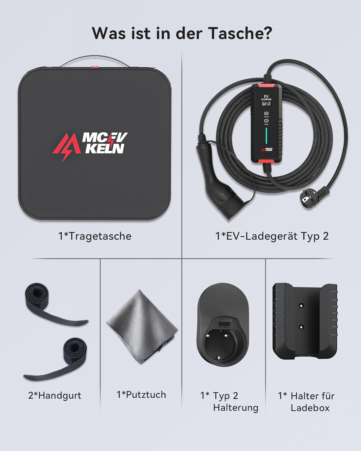 Typ 2 Ladekabel Schuko 3,6 kW - EV Ladegerät Typ 2 Schuko Umschaltbare Strom 6A/8A/10A/13A/16A| Einphasig |IP65 | 5M Mode 3 Ladekabel für Elektroautos & Hybrid IEC 62196-2 Steckdose