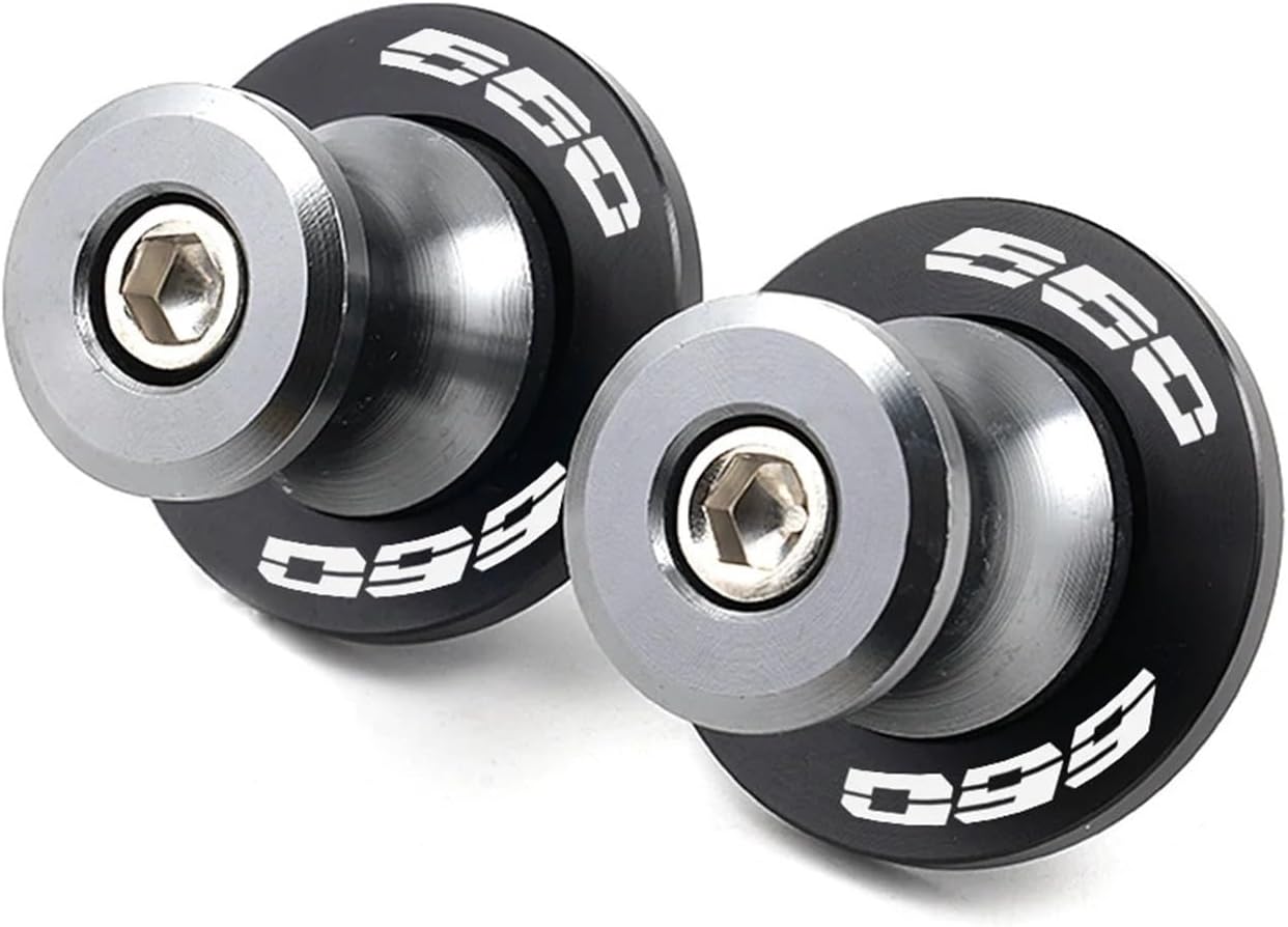 Swingarm Spools, Compatible With Triumph Street Triple 765 RS S R 765RS 765R 675 Motorcycle Swingarm Spools Sliders Stand Screw(Grey-660)