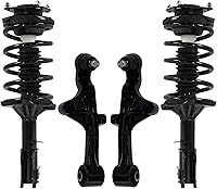 Vista 174 de Detroit Axle - Kit de puntales delanteros para Ford 2000-2004 Focus 2 puntales con muelle helicoidal 2 brazos de control inferiores con rótulas 2001