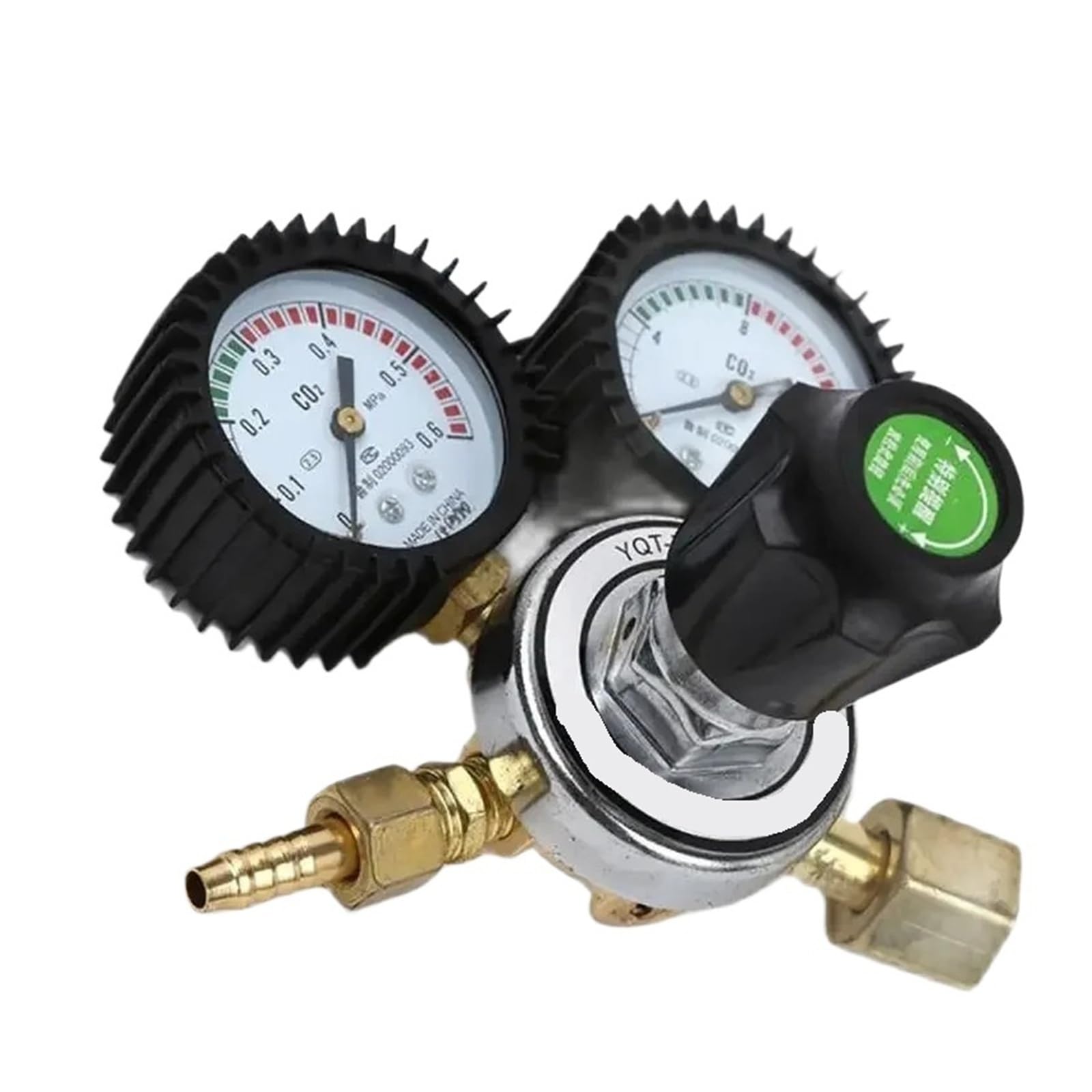 Valve de régulation CO2 avec manomètres pour soudage au gaz