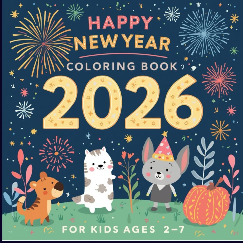 New Year 2026 Coloring Book for Kids Ages 2-7: A Fun Activity Book to Celebrate the New Year with Creativity and Joy
