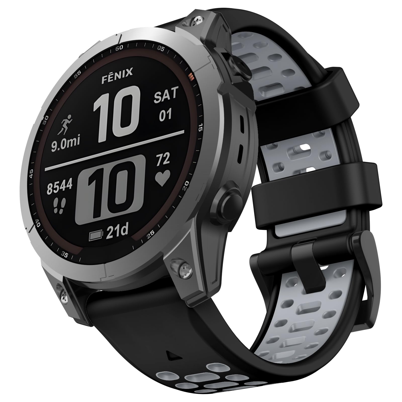 ISABAKEStrap for Garmin Fenix 6/Fenix 7/Fenix 5, 22mm Silicone Quickfit Replacement Strap for Garmin Epix Gen 2/Epix Pro 47mm