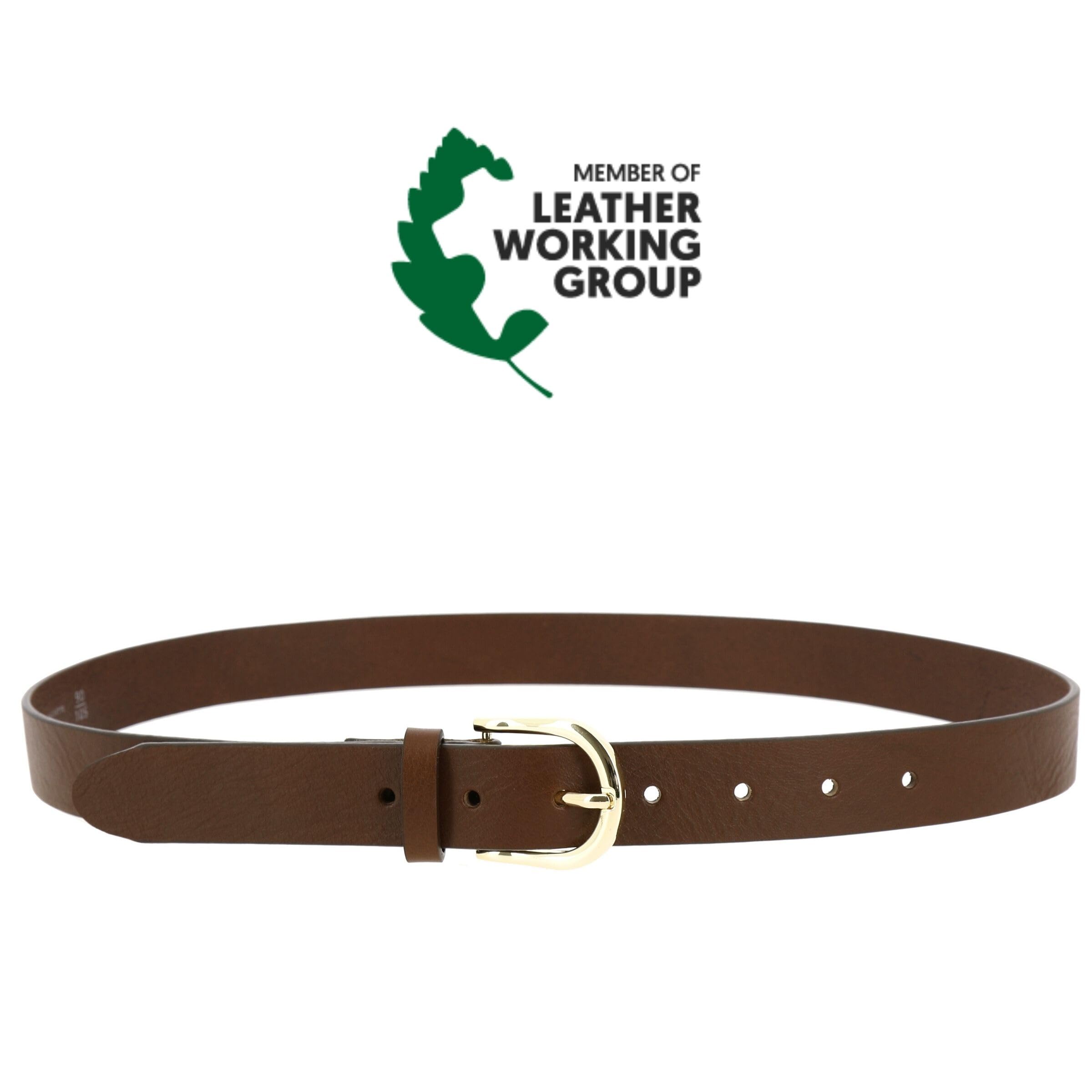 FASHIONGEN - Ceinture femme en Cuir de Taureau végétale, 3 cm de largeur, pour jeans, pantalons, RIVOLI
