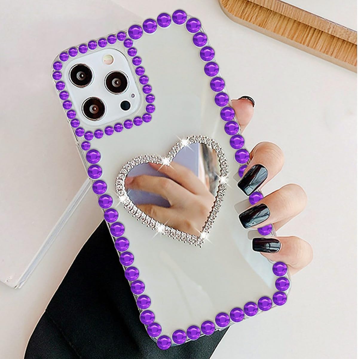 3090pcs Gem Stickers Jewels for Crafts - Self Adhesive Rhinestone Jewel Stickers, Stick on Gems Rhinestones for Crafts, Acrylic Bling Round Stickers, Craft Supplies for Kids 4Sheets 4Sizes Darkpurple - Image 6