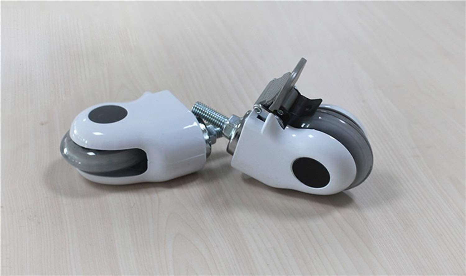 CHFENG-Caster 3 Pulgadas Médico Ruedas/Ruedas con Freno de la Cubierta Transparente Silencio Rueda M12x30 Tornillo for Hospital Equipment for Equipo Médico