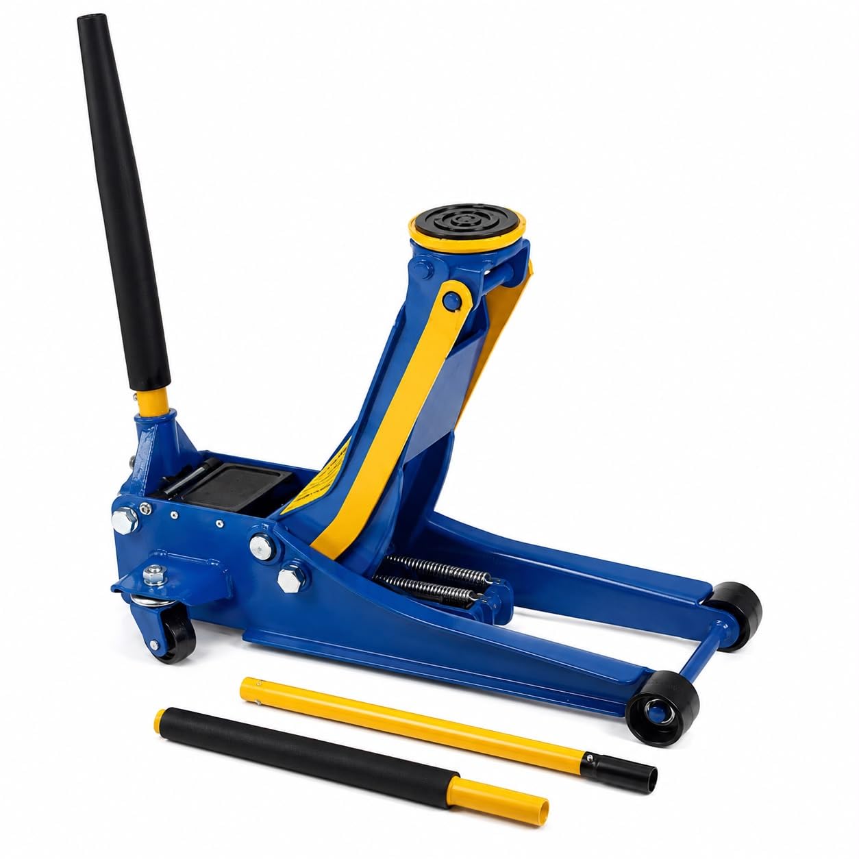 Cric Sollevatore idraulico carrello professionale 4t ruote bidirezionali a cuscinetto, crick martinetto cric Auto Idraulico assetto super ribassato professionale per veicoli doppio pistone