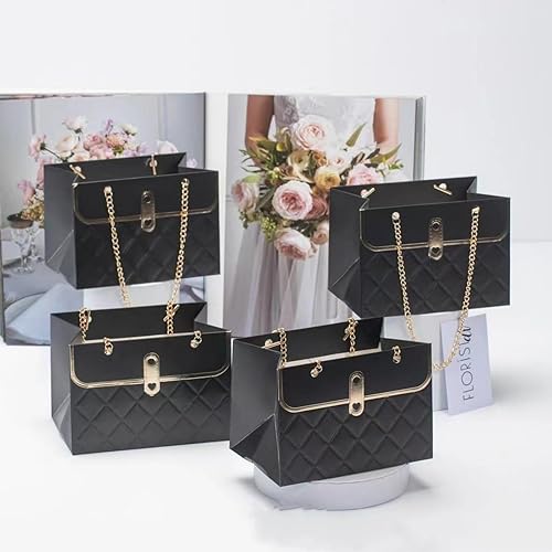 Miniatura 8 de LONG XIN SERIES 12 unids bolsas de regalo de flores rosas Floristería regalo cajas de papel artesanales bolsas de flores portátiles bolsas de regalo