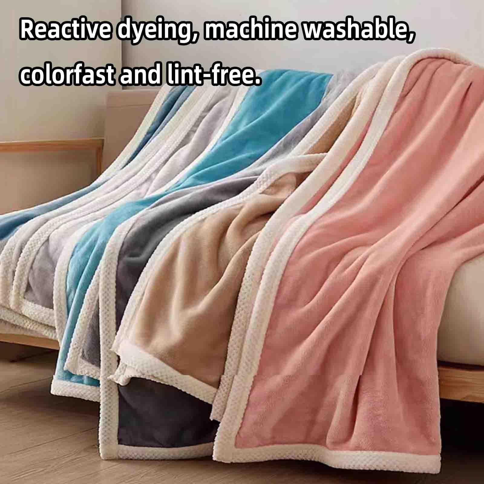 JUSHZ Plaid Matrimoniale Coperta Pile Matrimoniale Blanket Primaverile Letto Singolo Coperta Termica Pile Divano Morbido E Confortevole Lavabile in Lavatrice Per Autunnale (Pink 2,180x200cm)