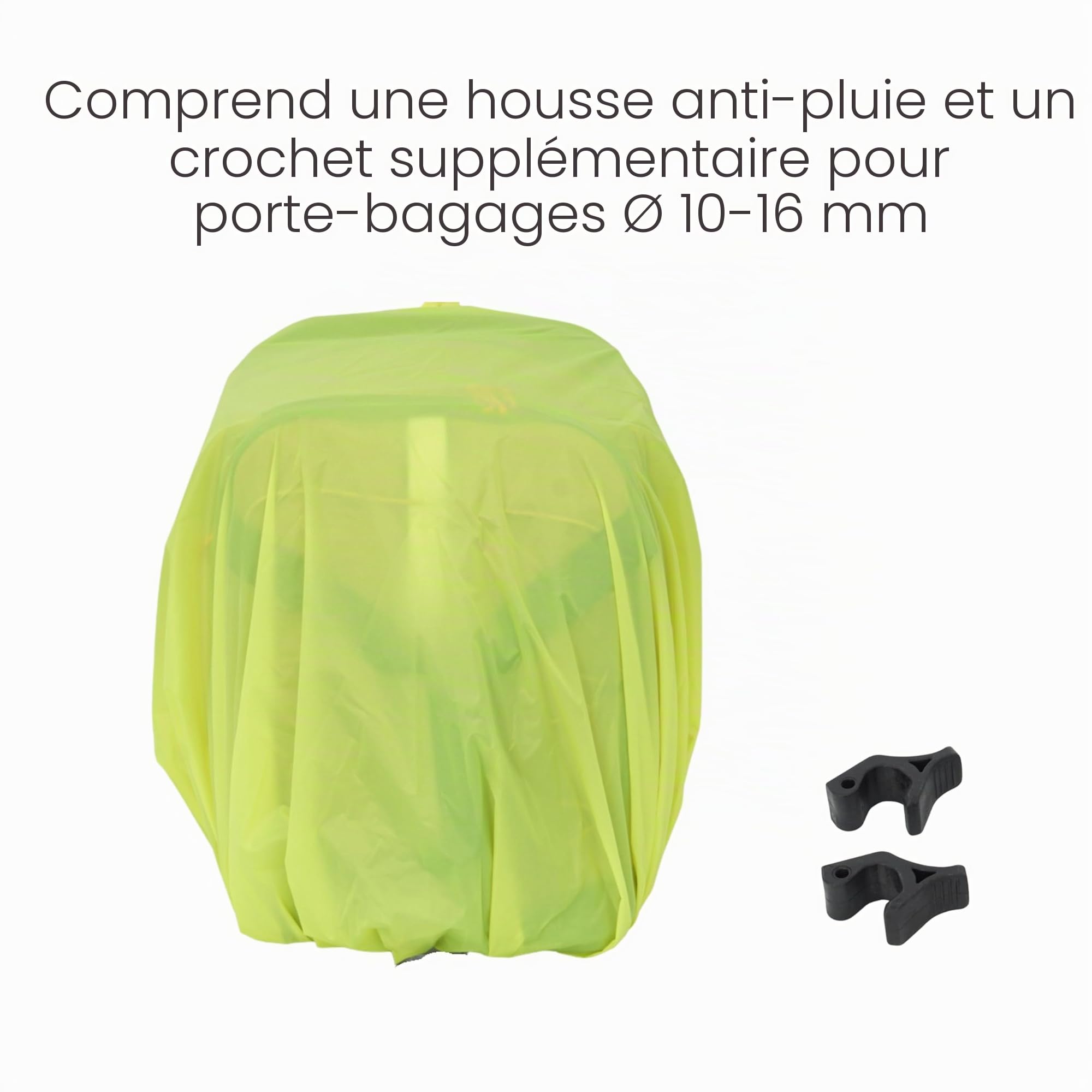 Vincita Voyage B.D.R. Sac à dos pour vélo pliable – Sac à dos, sac de sport, sac de rangement combiné avec KLICKfix UniKlip 2.0 37 L | Résistant à l'eau, design polyvalent (gris)