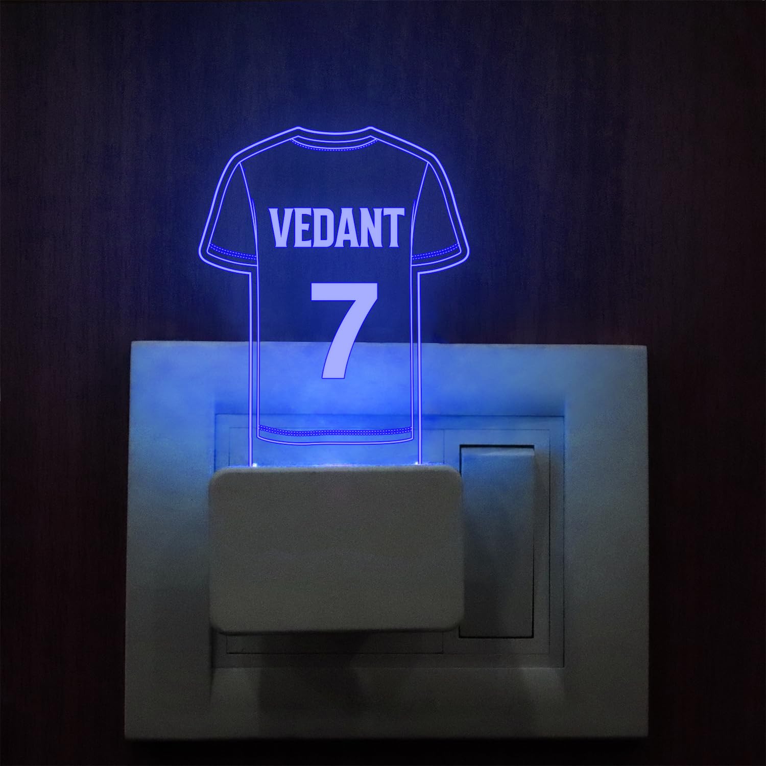 Gift Me Bazar 3D Illusion Personalized Cricket Jersey Plug Night Lamp with 7 Color Changing Light | Gift for Cricket Lover | Cricket Fan Night Lamp | Gift for Birthday-image-27