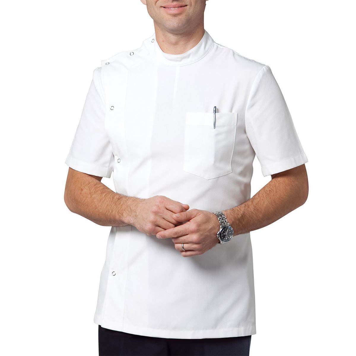 MixStuff Men's White Half Sleeves Medium Lab Coat (Lab Apron)-picture-38