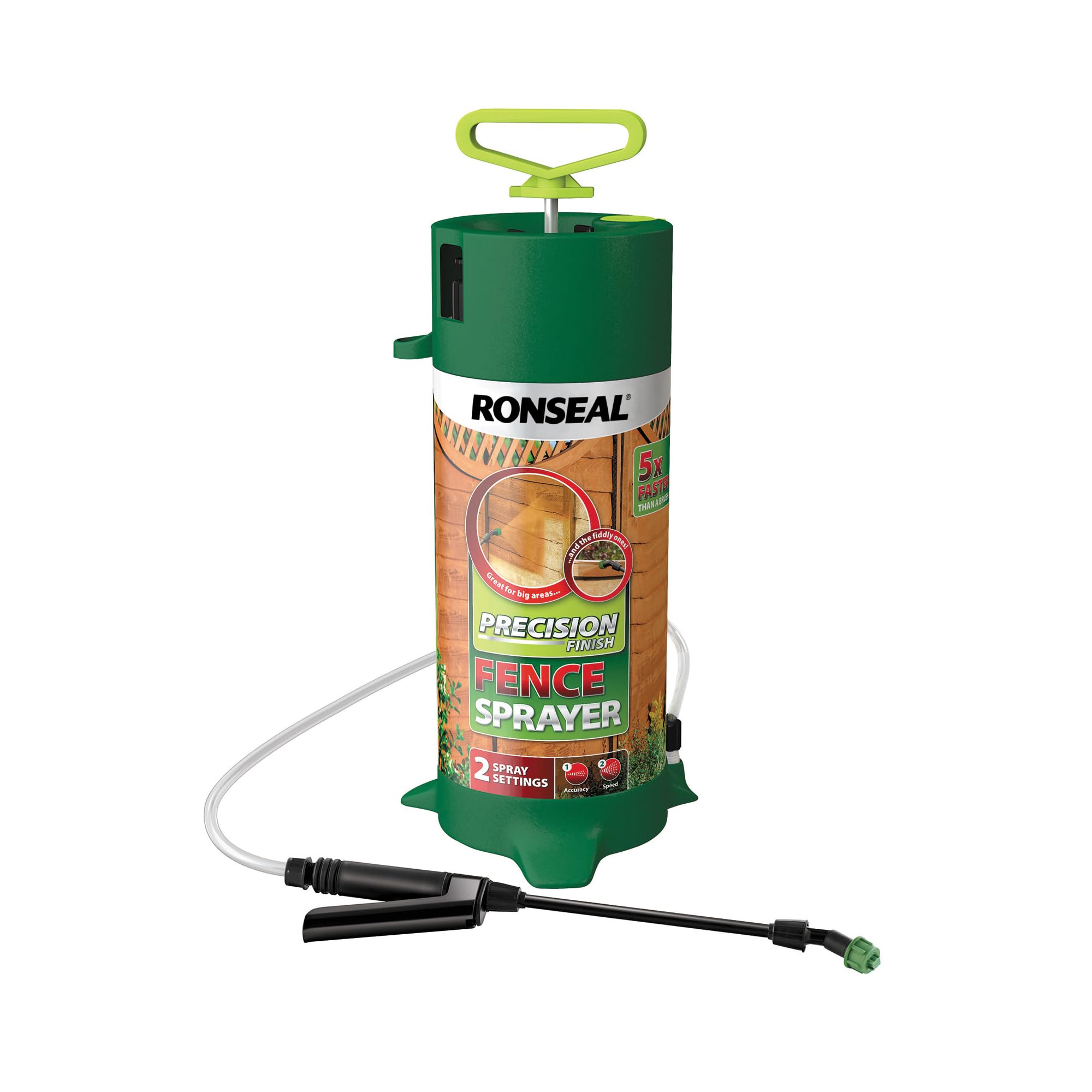 Ronseal Precision Pump Fence Sprayer – Fast, Even Coverage with Adjustable Spray. Treats a Panel in Under 3 mins. Easy to use, Durable, efficient, and no Batteries Required