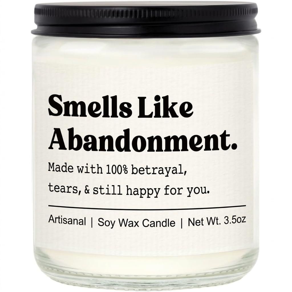 Smells Like Abandonment Candle, Leaving Gifts for Colleagues Women Men, Natural Soy Lavender Scented Candle, Coworker Leaving Gift Farewell, New Job Gifts for Women, Going Away Present