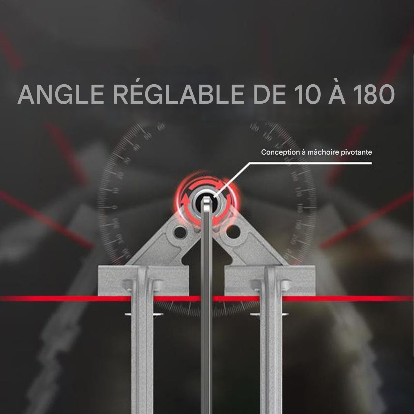 Équerre de Serrage | Étau de Positionnement à Angle Droit,Gabarit Réglable en Aluminium pour Soudure Ébénisterie Menuiserie Cadrage Tubes Métalliques Projets Bois
