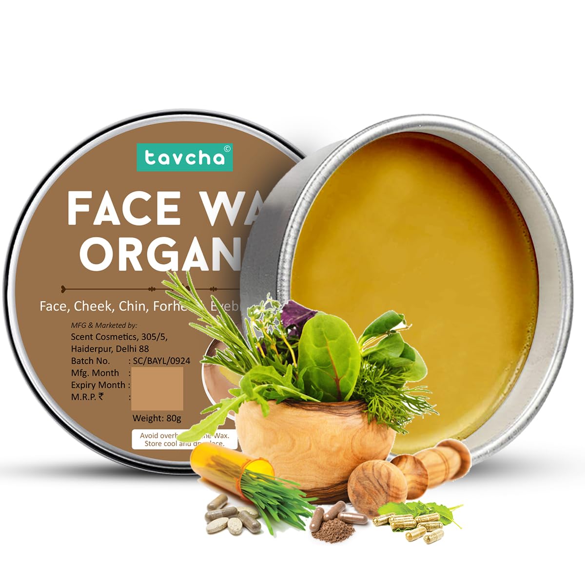 Organic Wax Pack | Katori Wax | Face Wax For Girls & Women | For Face, Upper Lips And Chin (80g)