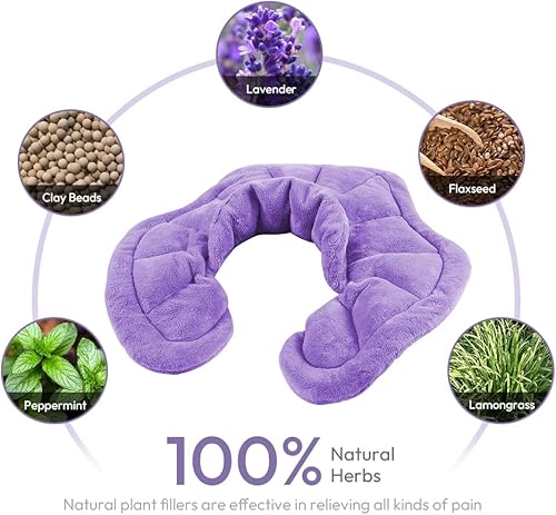 Miniatura 41 de Heating Pad Microwavable with Washable Cover, 8 x 12 Multipurpose Microwave Heating Pad for Neck and Shoulders, Moist Heat Bean Bag Warm Compress