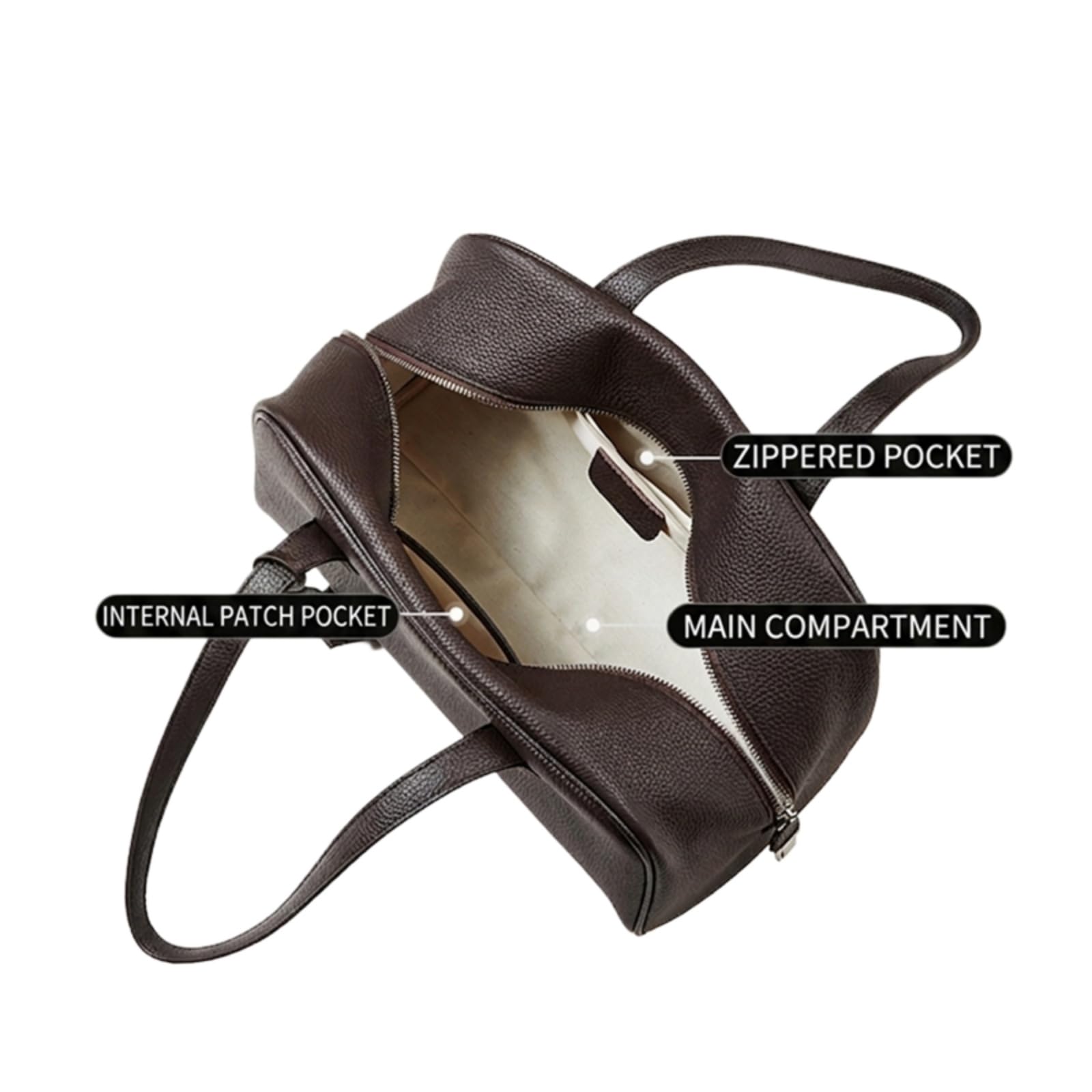 Beauty Case Borsa di Boston in Pelle Genuina delle Donne, A Spalla Cuscino Morbido, Ascelle Grande capacità per Il Lavoro