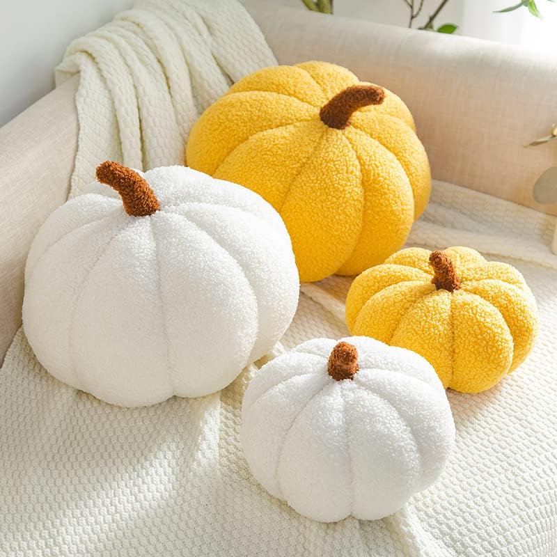 Miniatura 5 de Almohada de calabaza 3D, juguetes de peluche esponjosos, almohada de calabaza para decoración del hogar, Halloween, Navidad o fiesta de cumpleaños