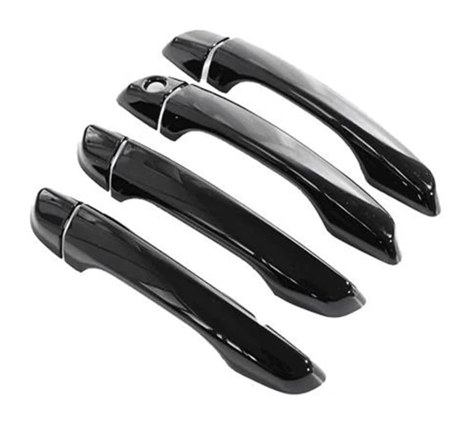 Hckclmbmzw Black For Peugeot 208 P21 2020-2023 Scratch Proof Set Chromium Styling Exterior Parts Accessories Car Door Handle Cover Trim Door Handle Cover(Black)