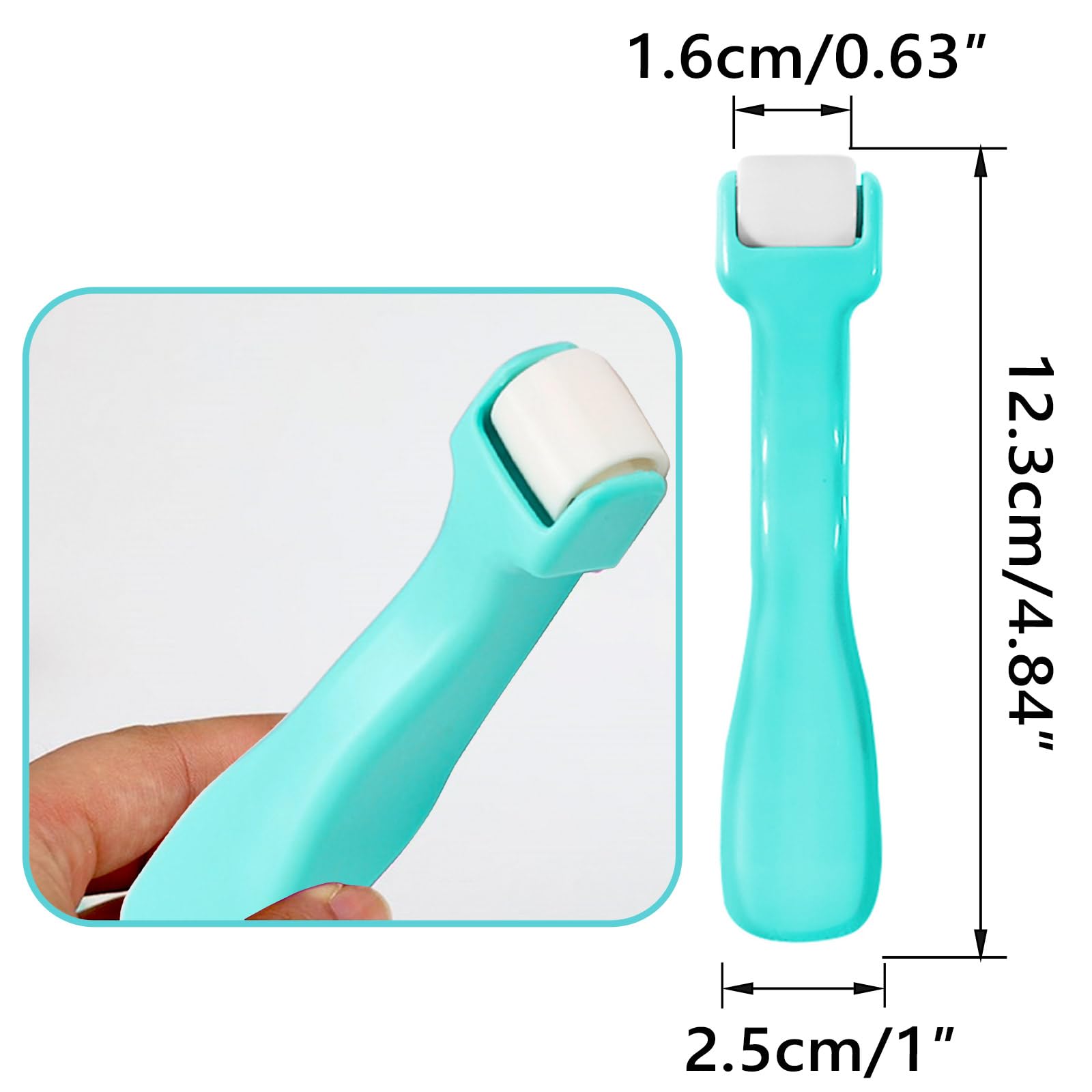 Haltbarkeit Nähzubehör Nahtroller Kleines Tragbares Quilten Naht Walze,Leicht zu Greifen Seam Roller Tool for Sewing,Nahttrenner Nähzubehör,zum Quilten,Nähen,Drucken,Tinte,Tapeten(Grün)