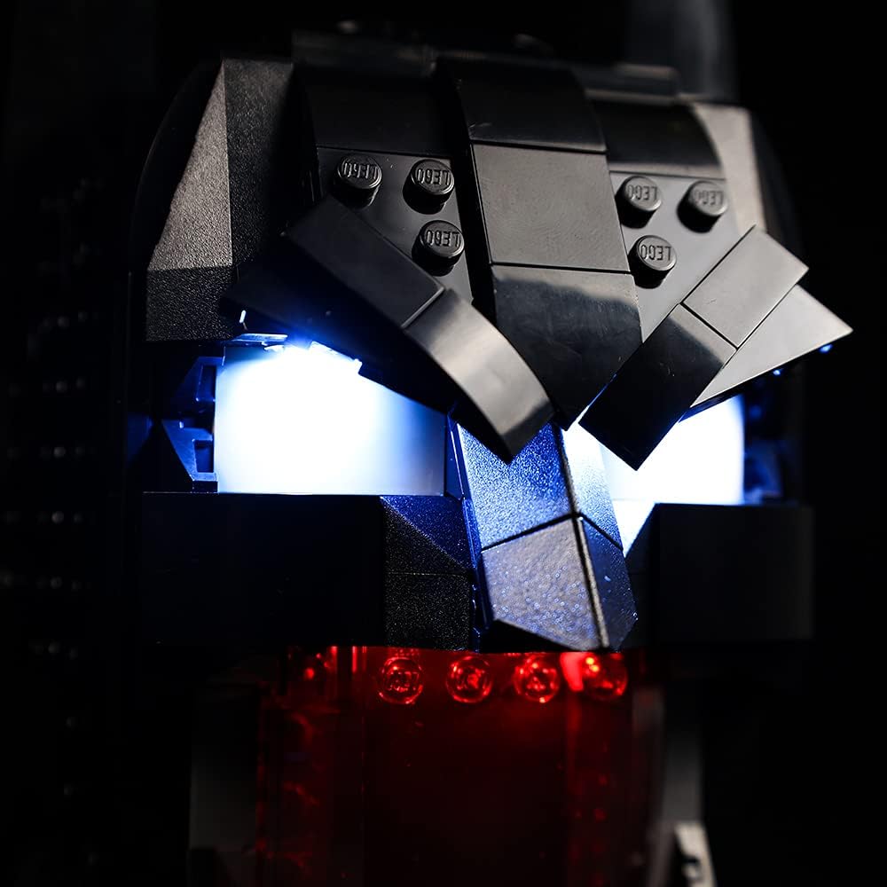 Kyglaring Led Lighting Kit Only - Light Set Designed for Lego Batman Cowl 76182 Building Blocks Set - The Model not Included (Standard Version)
