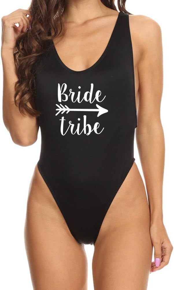 Large Bride Tribe One Piece Swimsuit Bachelorette Swimsuit