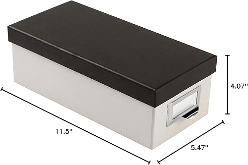 Miniatura 2 de Oxford - Caja de almacenamiento para tarjetas de índice, 3 x 5 pulgadas, mármol blanconegro (406350)