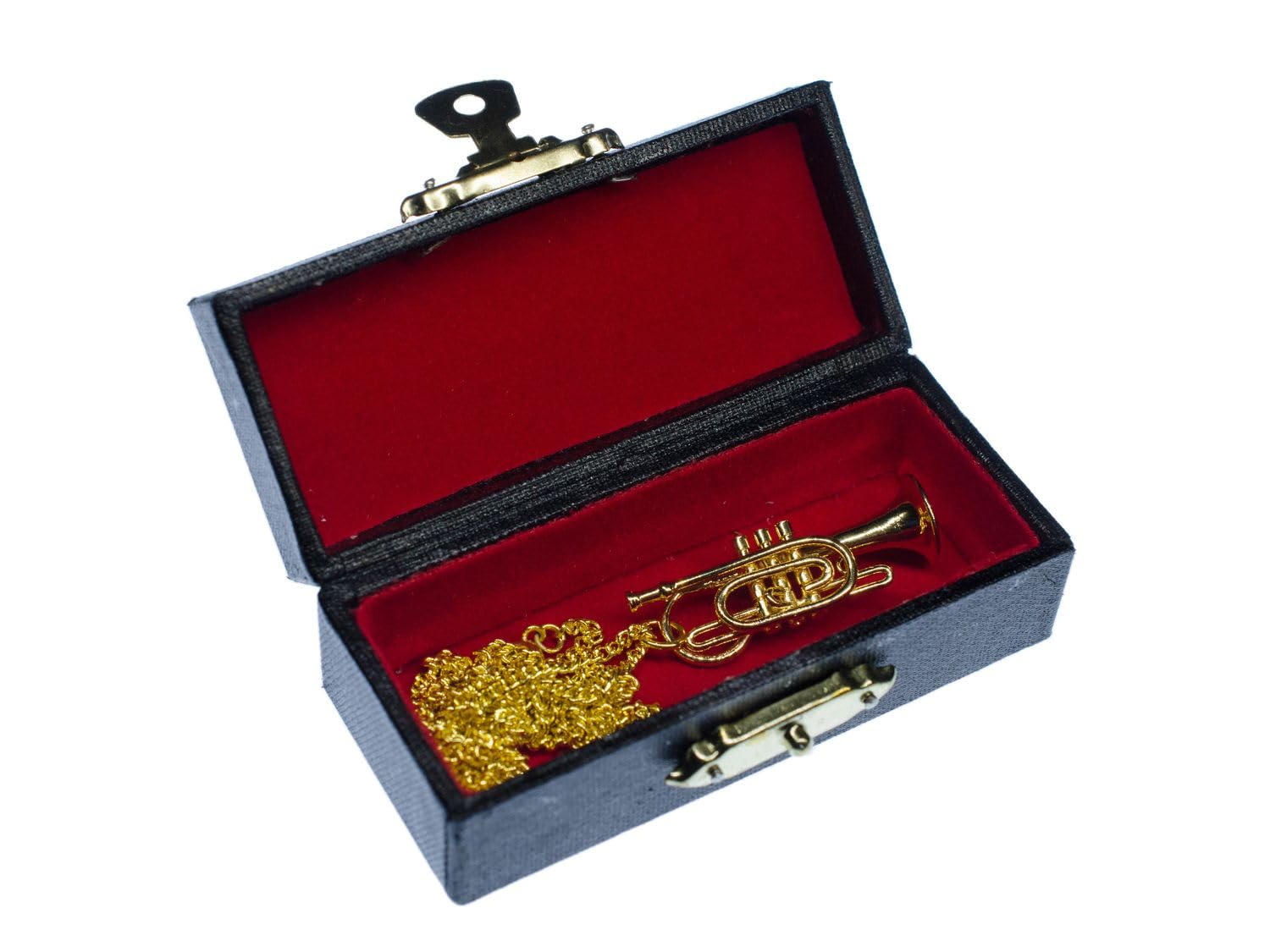 Miniblings Cornet Collana Corno Strumento Strumento di Ottone Orchestra - Fatto a Mano Gioielli - Argento Catena a Maglia