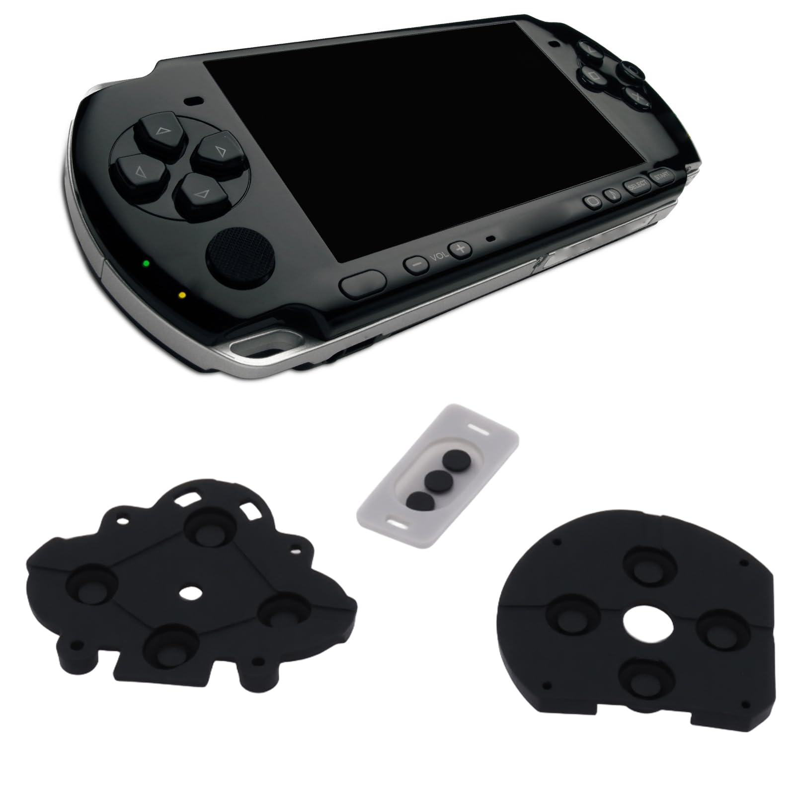 ECSiNG Lot de 2 Boutons de Direction en Caoutchouc Coussinets Conducteurs Colle Conductrice Compatible avec Sony PSP 1000