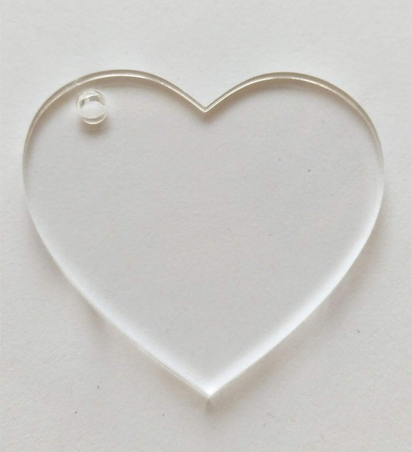 Pendentifs cœur acrylique transparent anti-rayures pour réussir toutes vos créations manuelle