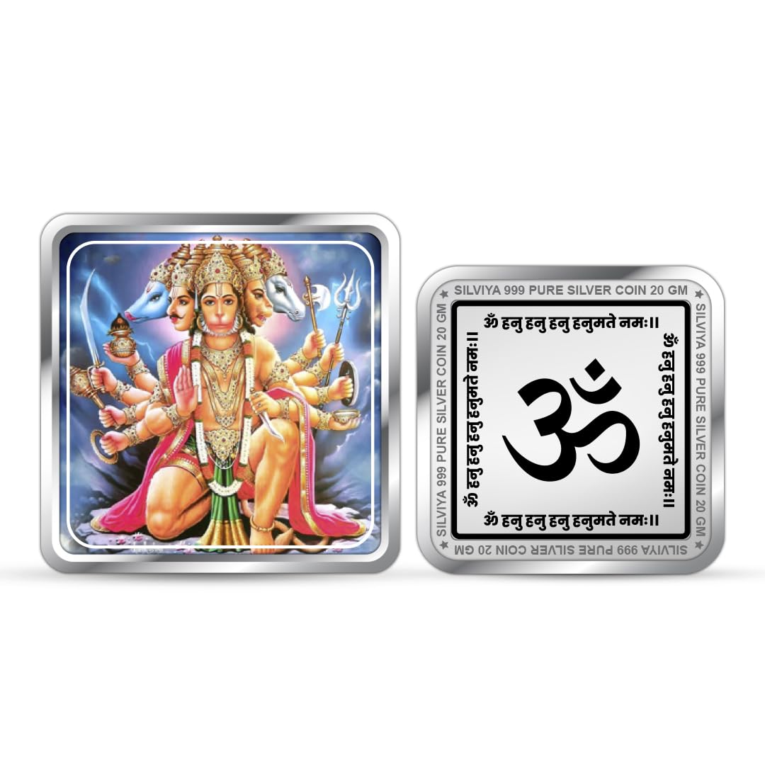 See full amazon price history chart for Silviya BIS Hallmarked Hanuman Ji 999 Pure Silver Coin (20g) Square Shape - Symbol of Strength & Devotion - Puja & Protection - With Certificate of Authenticity Silviya BIS Hallmarked Hanuman Ji 999 Pure Silver Coin (20g) Square Shape - Symbol of Strength & Devotion - Puja & Protection - With Certificate of Authenticity (B0DDJJRCD8) Amazon Price History, Amazon Price Tracker