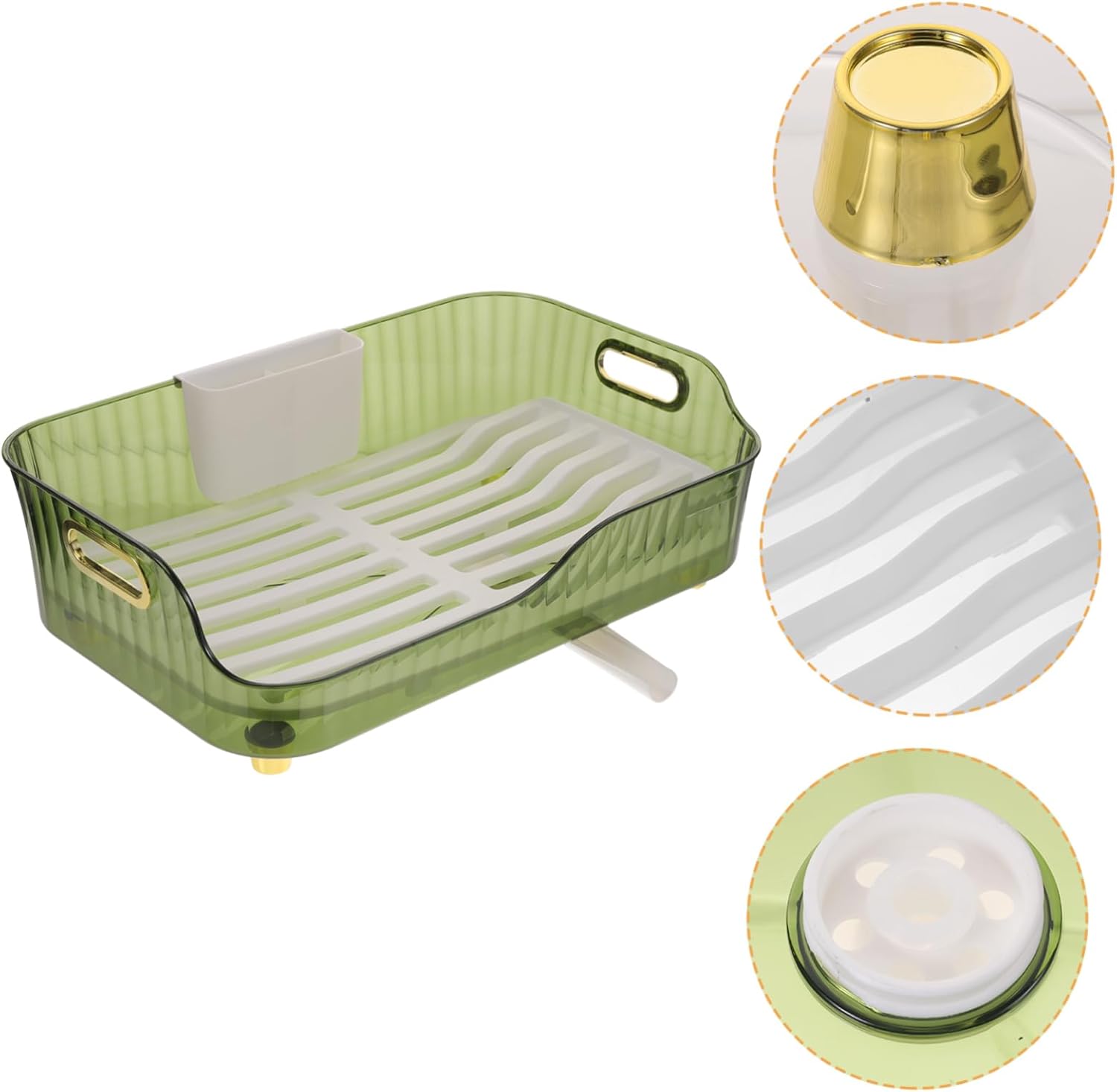 Dish Drainer Rack Vegetable Drainer Dish Rack Kitchen Plate Organizer for Cabinet