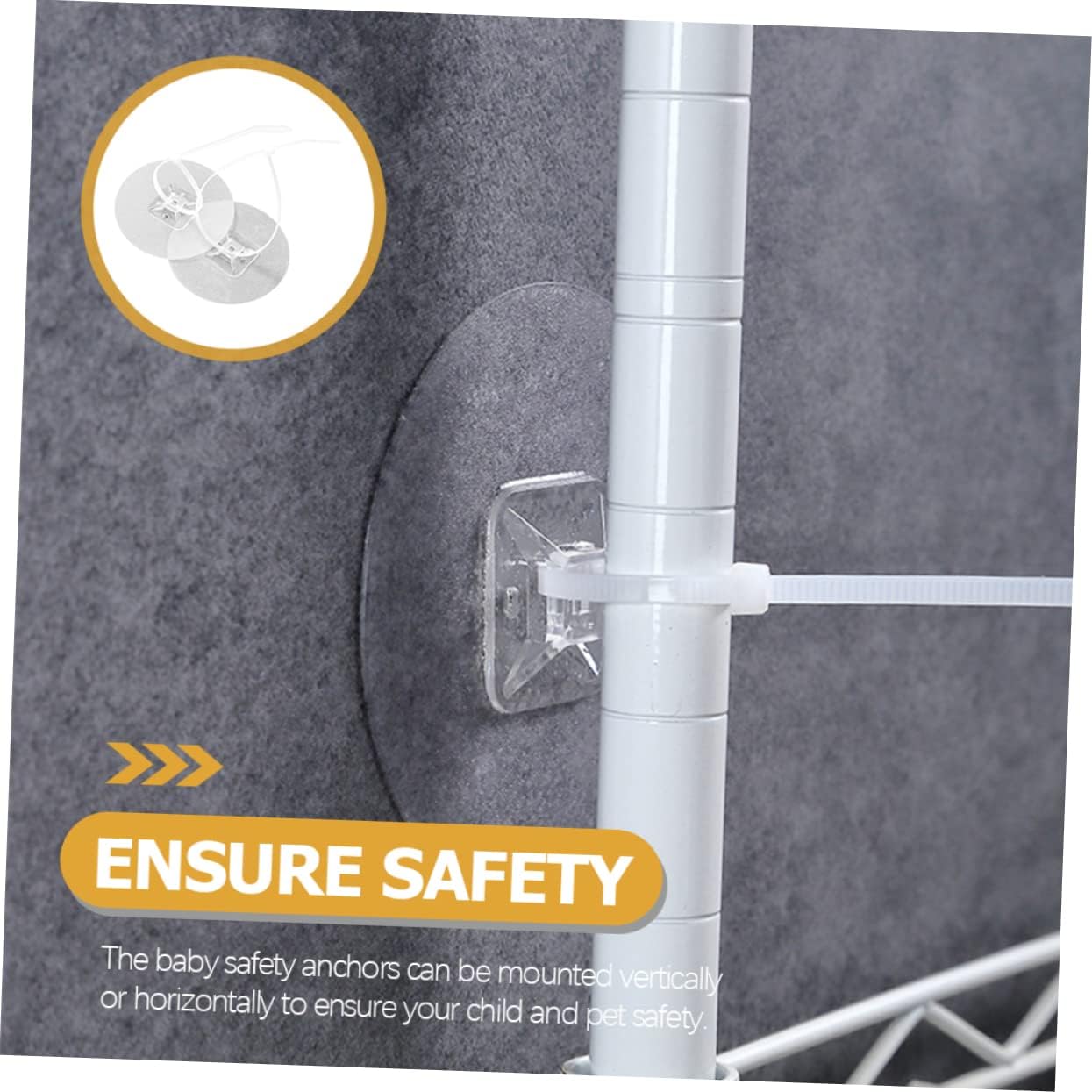 1Set Tip Furniture Anchors Kit Safety Straps for Proofing No Drill Wall Mount Secure Heavy Furniture Like Tv Stands Dressers Cabinets Easy Installation Adhesive