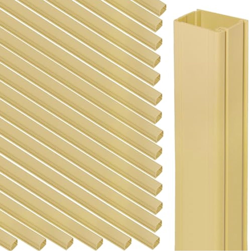 Multilink 20-Pack Raceway Conduit - 1 1/4 X 3/4 X 6ft Cable Management Wire Wall Covers - White