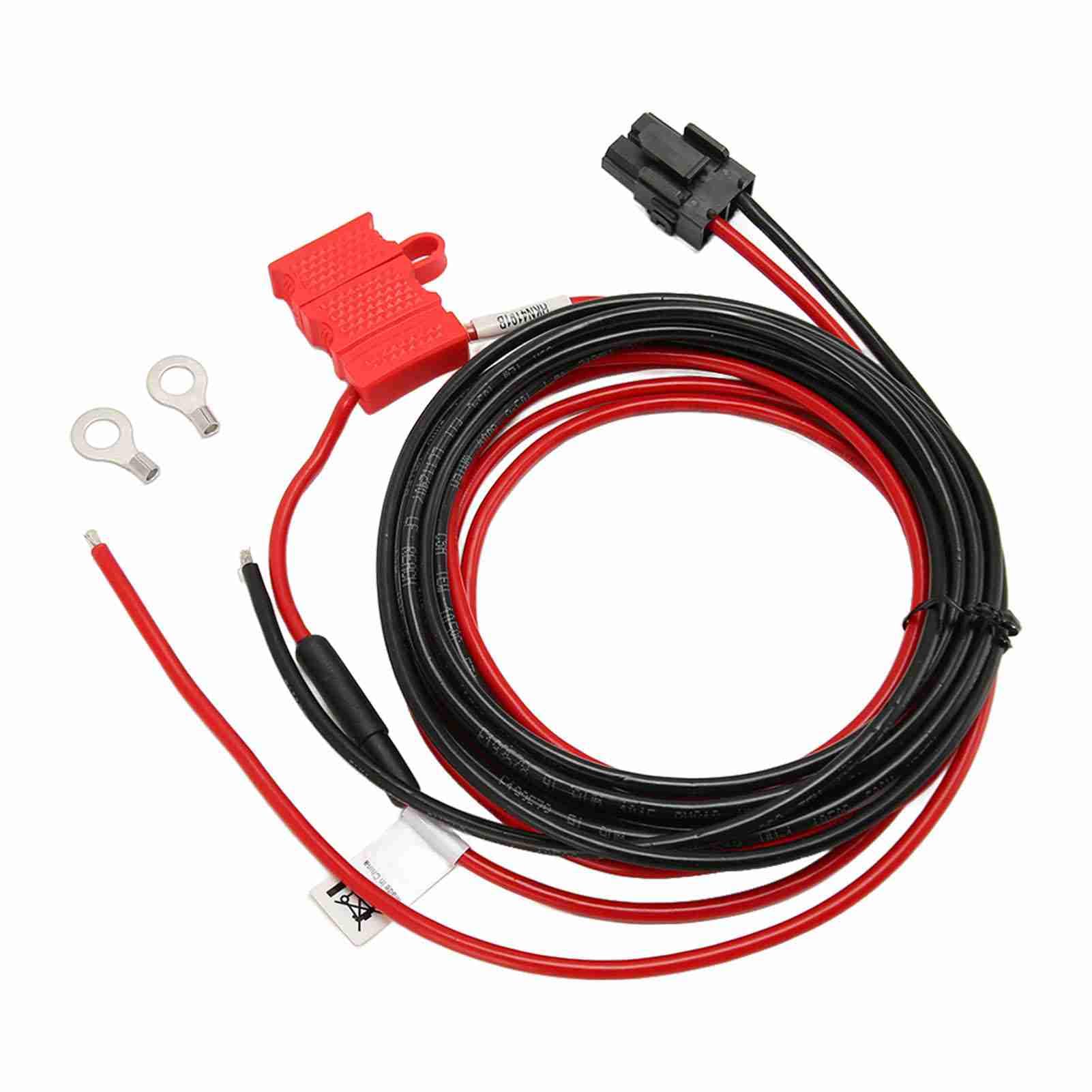 Cavo di Alimentazione Radio RKN4152A con Fusibile da 15 A per R8200 SLR5300 Lungo 2,9 M con Contatti A Clacson per Comunicazioni Audio Chiare per gli Appassionati di Radio