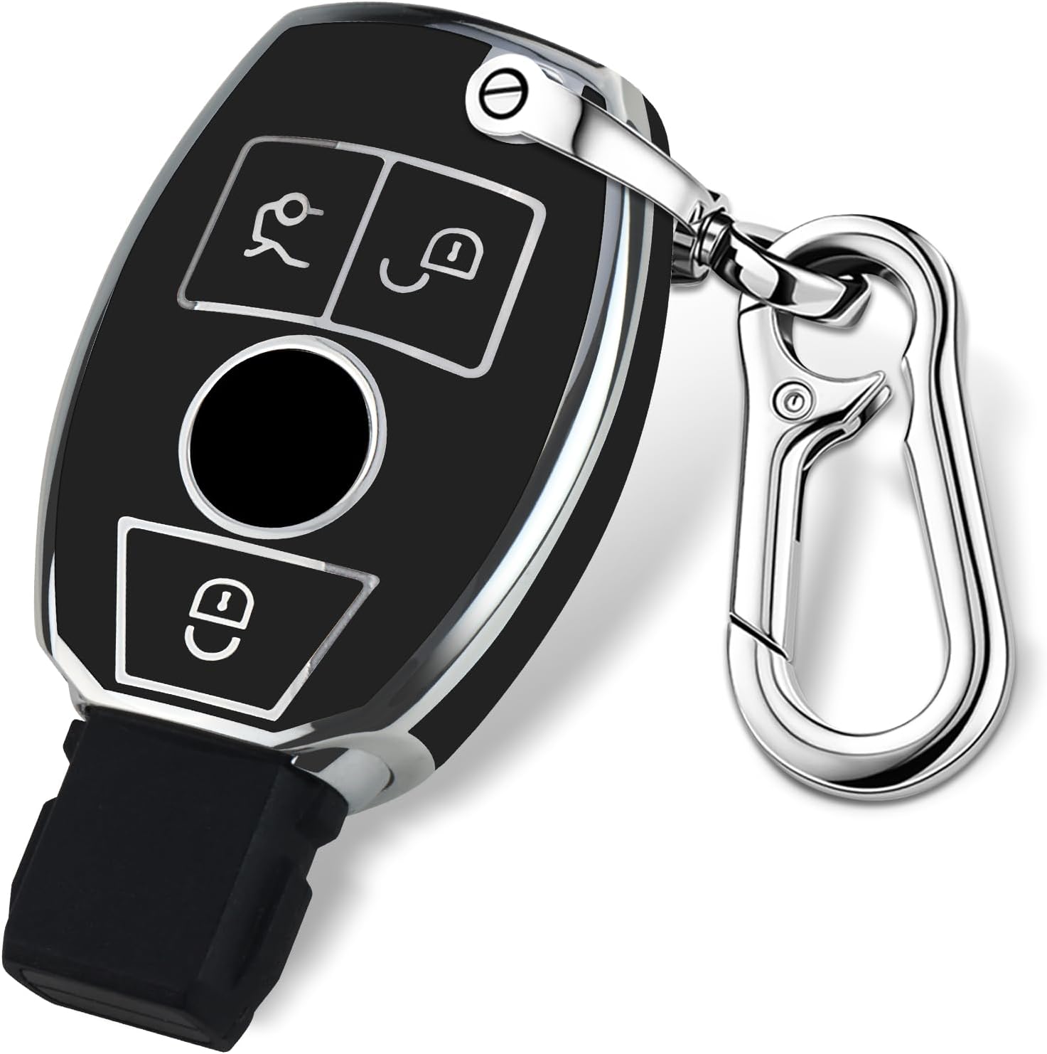 for Mercedes Benz Key Fob Cover, Soft TPU Key Case is Compatible with CLS CLK AMG CLK CLK GLC GLE GLS ML SL SLK A C E R S G Smart Remote Key
