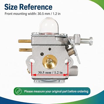 RuiXing OEM H2500 H2510 Carburetor for Hyper Tough H2520 H25B H2500 Trimmer | Fit Hyper Tough 41ADZ02C735 41BDZ01C735 41ADZ04C735 Murray M2500 M2510 25cc 27cc String Trimmer Part 753-06423