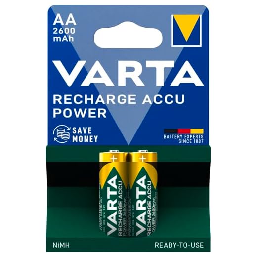 VARTA Pilas AA, recargables, paquete de 2, Recharge Accu Power, batería recargable, 2600 mAh Ni-MH, sin efecto memoria, precargadas, listas para usar