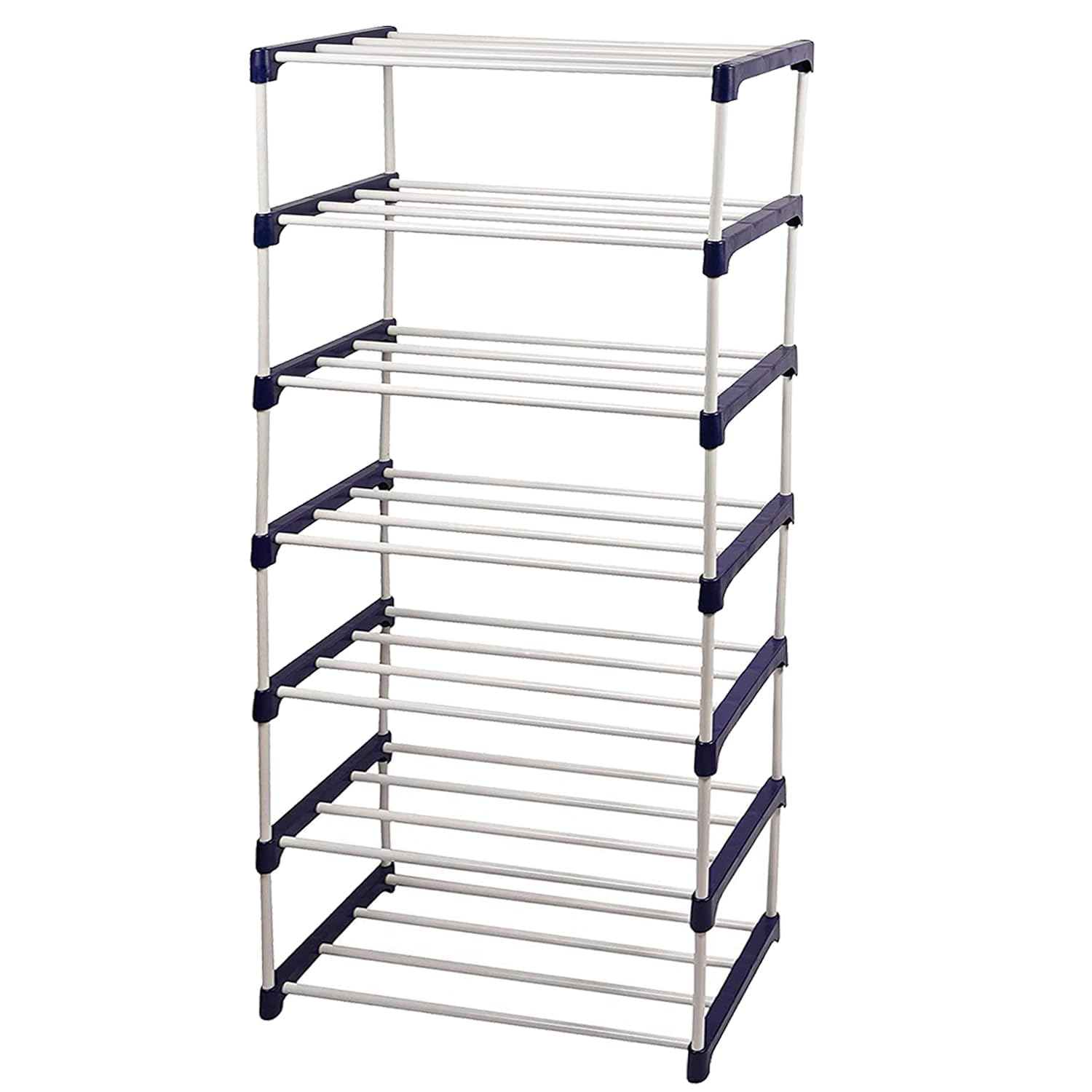 QUARCK 7 Layer Book Shelf for Home Multipurpose Storage Organizer Metal Stand with Adjustable & Extendable Layer Rack Stand-image-37