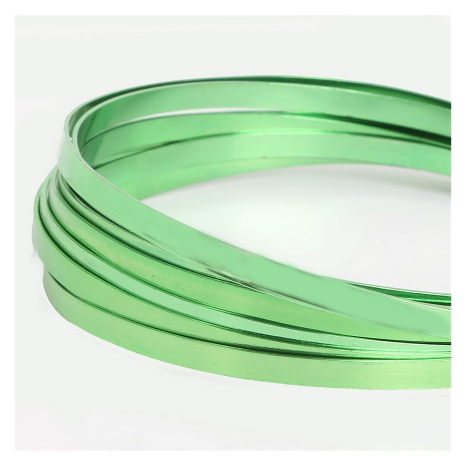 5 m/Los, 5 mm x 1 mm, flacher Aluminiumdraht, weicher Floristik-Metalldraht for die Herstellung von DIY-Schmuck(Light Green)