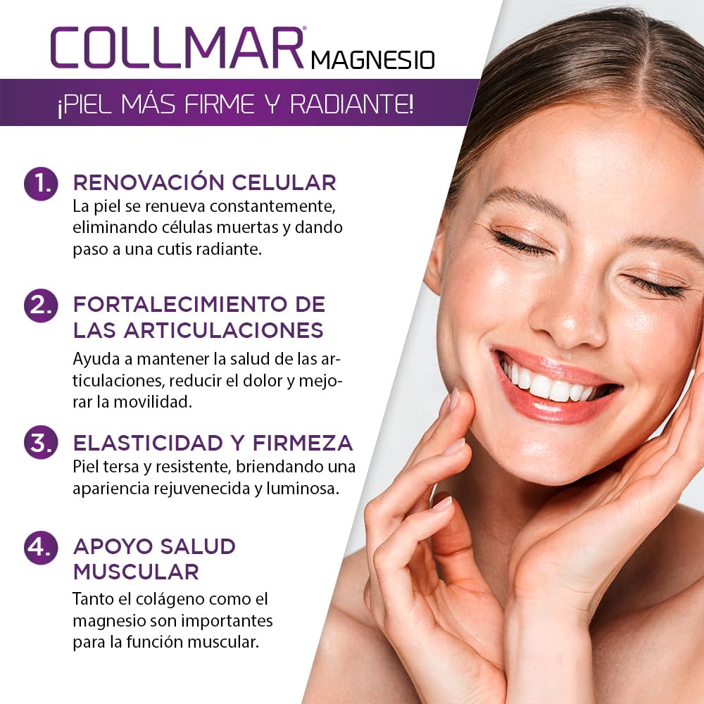 DRASANVI COLLMAR COLAGENO HIDROLIZADO con Ácido Hialurónico, Magnesio y Vitamina C Natural - Huesos, Articulaciones y Piel - Colágeno Marino 9.717 mg/día | 2 X 340 GR = 60 días | Sabor Vainilla