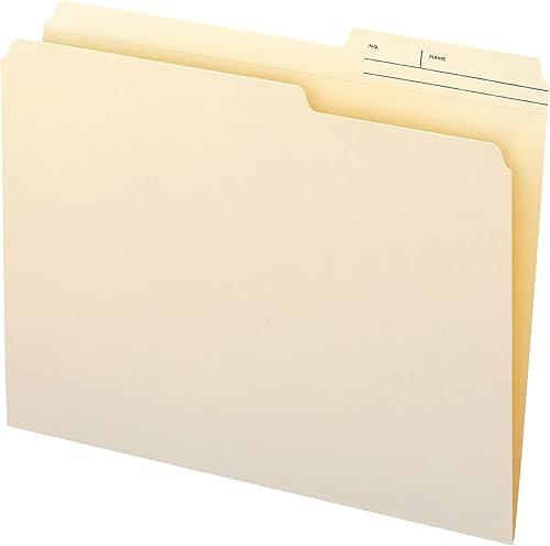 Miniatura 9 de Smead Carpetas de archivos, con pestaña impresa en posición derecha reforzada de corte 25, altura de guía, tamaño carta, manila, 100 por caja (10388)