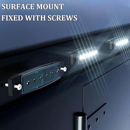 Miniatura 4 de BJZ Luces LED de marcador de remolque blancas 6 LED barra de luz de marcador lateral de 12 V 3.8 pulgadas, indicador de señal delantera y trasera,